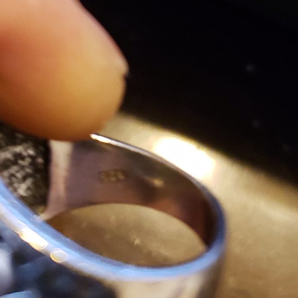 Vintage 925 Malachite Ring - Picture 6 of 6